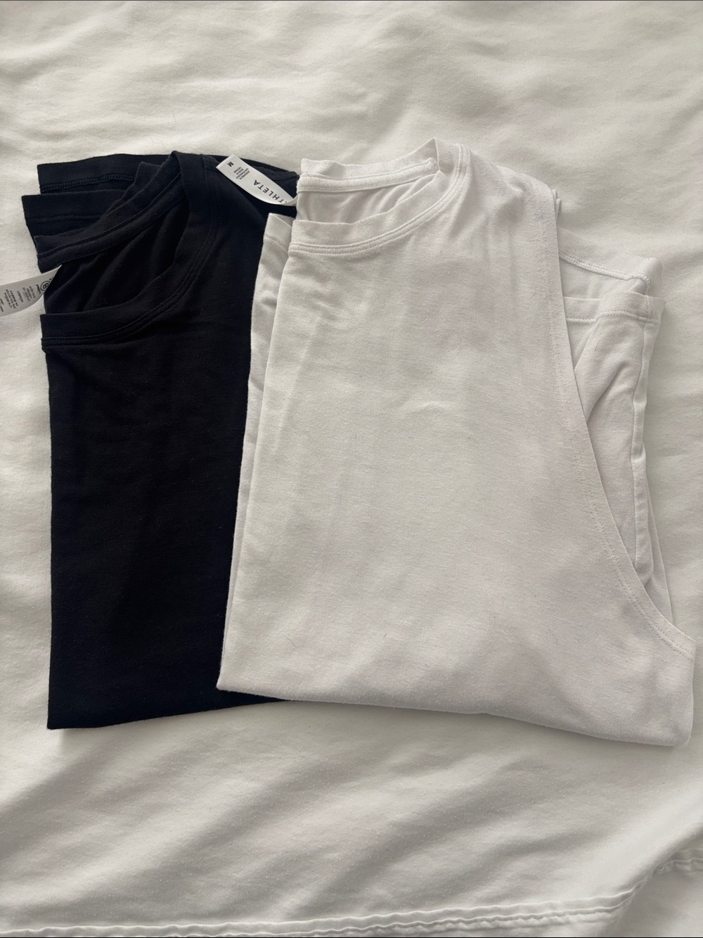 Size M Athleta Cloudlight Classic Black & White Muscle Tanks